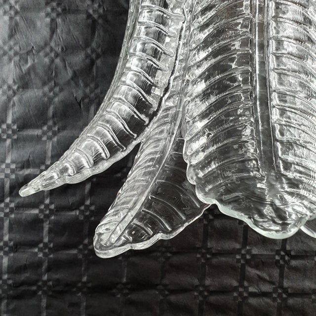 Vintage Art Deco Palmetta Model Wall Lamp with Murano Glass, Italy, 1985 For Sale - Image 4 of 5