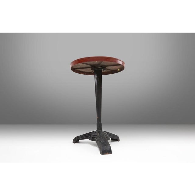 Cast Iron Bistro Table with Bakelite Top from Louis Vuitton, France, 1930s For Sale - Image 6 of 12