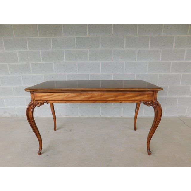 Weiman Tables French Louis XV Style ⁣⁣⁣Parquetry Inlaid Writing Desk 52"w For Sale - Image 11 of 18