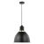 The Huey one-light pendant is offered in the Brushed Nickel, Antique White, Midnight Black, or Satin Bronze finish. The...