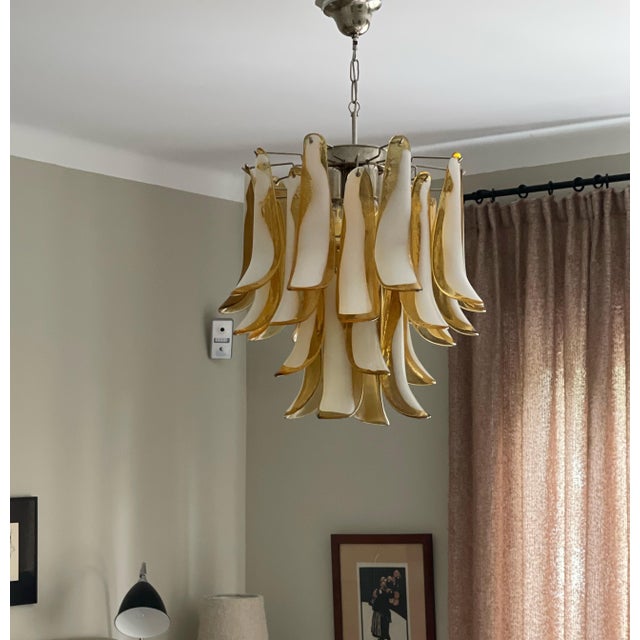 Small Amber Murano Glass Flamingo Chandeliers, Set of 3 For Sale - Image 6 of 10