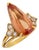 Vintage 7.30 Carat Imperial Topaz Diamond 18k Yellow Gold Cocktail Ring, Size 7.25 For Sale