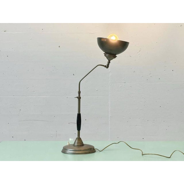 Industrial Metal Table Lamp, 1930s For Sale - Image 4 of 16