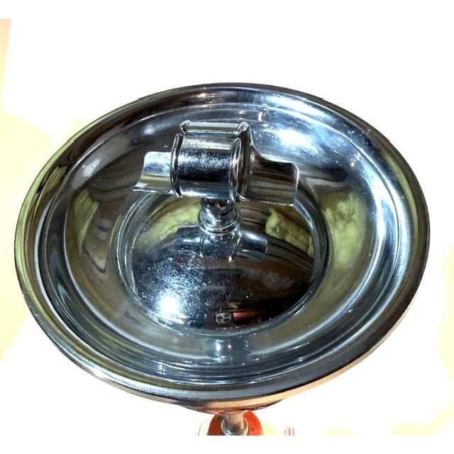 Belmet "Rollodor" Art Deco Rocking Smoking Stand, Chrome & Painted Metal, C. 1930s For Sale - Image 13 of 18