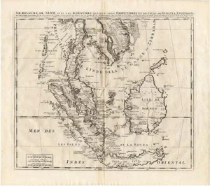 Antique Map of Southeast Asia by Chatelain, 1732