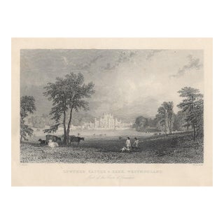 Antique Engraving of Lowther Castle and Park, Westmoreland For Sale
