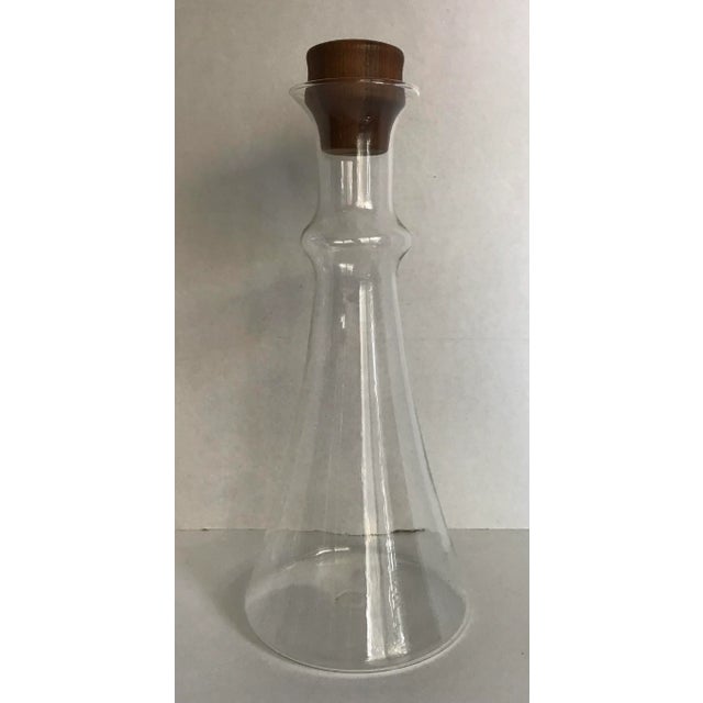 Mid 20th Century Vintage Denmark Teak and Glass Decanter For Sale - Image 5 of 5