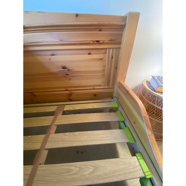 Wood 1980s Scandinavian Queen Bed Frame For Sale - Image 7 of 11