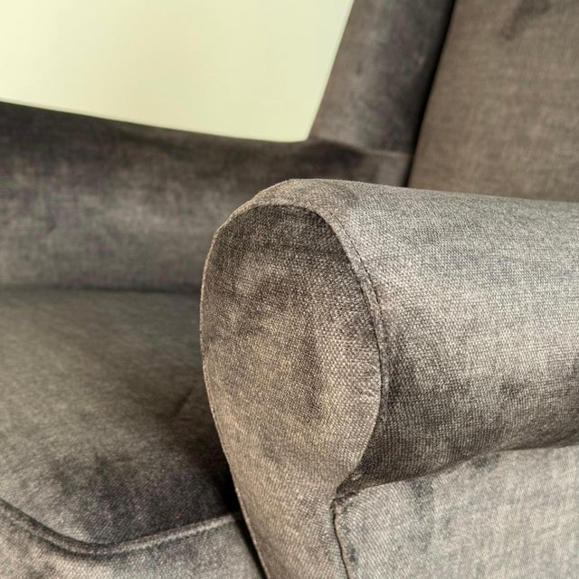 Black Italian Armchairs attributed to Gio Ponti for Isa Bergamo, 1950s, Set of 2 For Sale - Image 8 of 14