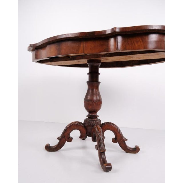 Wood Antique 19th Century Mahogany Serving Table with Carved Details For Sale - Image 7 of 12