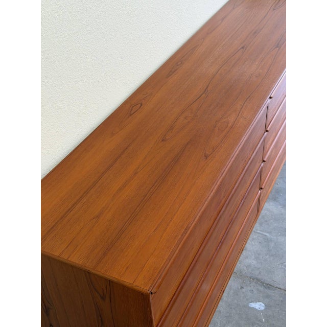 Beautiful Mid-Century Modern teak dresser by Westnofa, crafted in the 1960s and made in Norway. Newly refinished, this...