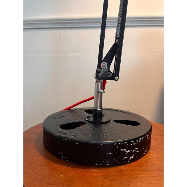 Brutalist Luxo Task Lamp with Extended Reach and Custom Base, 1950s For Sale - Image 10 of 13