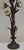 Metal Art Deco French Table Lamp with Metal Frame, Porcelain Flowers, and Fabric Shade, 1930s For Sale - Image 7 of 11