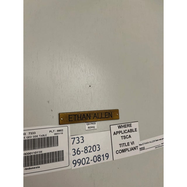 Ethan Allen Braemore Round Light Burled Wood Table Chairish