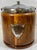 Wood Vintage Ceramic Lined Oak Wood Biscuit Jar/Ice Bucket With Chrome Handle & Top From England- Circa 1920 For Sale - Image 7 of 12