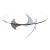 1970's Propeller Coffee Table by Knut Hesterberg (Attr.) Aluminum and Glass For Sale