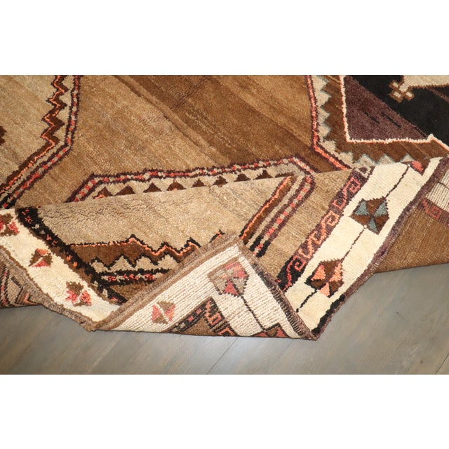 Textile Vintage Zabihi Collection Turkish Kars Geometric Rug For Sale - Image 7 of 9
