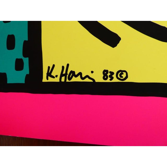 Keith Haring, Montreux Jazz Festival (orange), 1983, Serigraph For Sale - Image 4 of 5