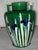 Offered here is a beautiful circa 1830s-1930s Japanese Awaji Pottery Vase with Angular Handles and Iris Design in...