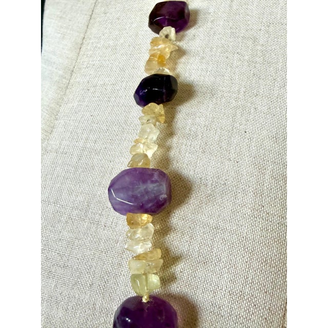 Vintage Amethyst and Citrine Quartz Necklace, 1970s For Sale - Image 13 of 18