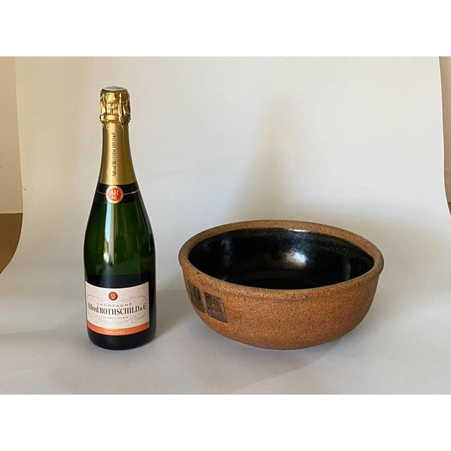 Black Asian Stoneware Dish in Brown Color, Korea, 1950s For Sale - Image 8 of 9