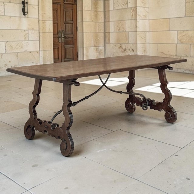 A handsome 19th century Spanish dining table with the bold, enduring character that makes antique Spanish furniture so...
