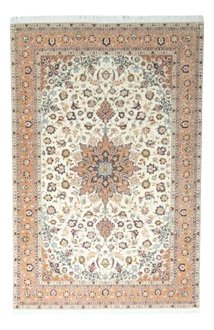 Hand-Knotted Oriental Rug in Silk