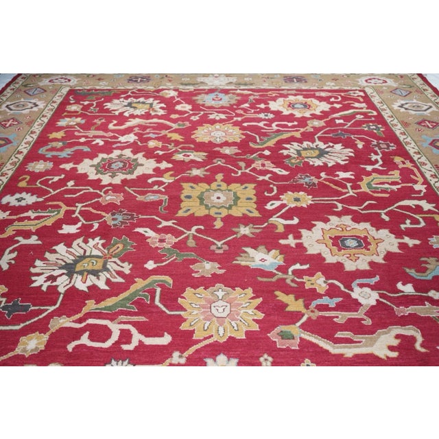 Textile Early 21st Century Red Turkish Rug 10'0'' X 14'0'' For Sale - Image 7 of 10