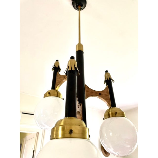 Mid-Century Modern Vintage Italian Pendant Light from Targetti, 1950 For Sale - Image 3 of 15