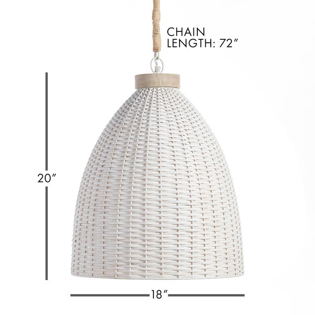 The Salinas Pendant brings the drama, in casualWhitewashed style. Measuring over 20" tall, it is sure to be the focal...