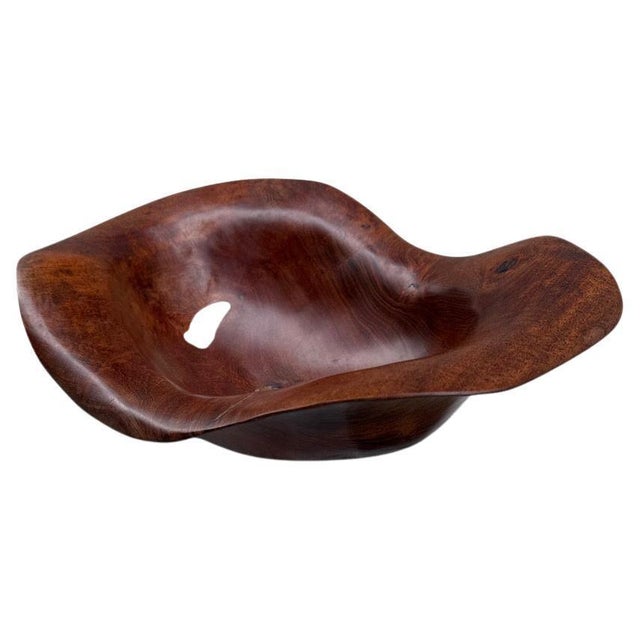 Brown Andrianna Shamaris Sculptural Rare Ancient Teak Wood Bowl For Sale - Image 8 of 18
