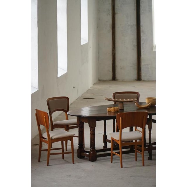 Mid-Century Danish Dining Chairs in Oak, Teak and Mohair, 1960s, Set of 6 For Sale - Image 15 of 18