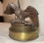 Metal Antique Patinated Solid Bronze American Bald Eagle Electric Table Lamp Statue For Sale - Image 7 of 13