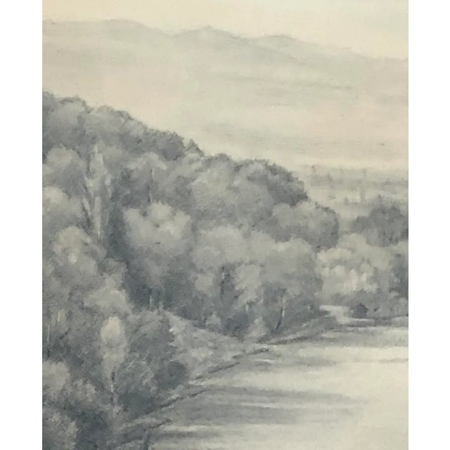 1940s Frédéric Schmied, L'Arve de Vessy, Suisse, Pencil on Paper, Framed For Sale - Image 5 of 10