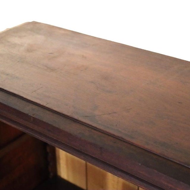 Antique Mahogany Petite Open Bookcase C1930 For Sale - Image 6 of 8