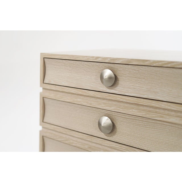 Stacked Commodes in Limed Oak - a Pair For Sale - Image 9 of 18