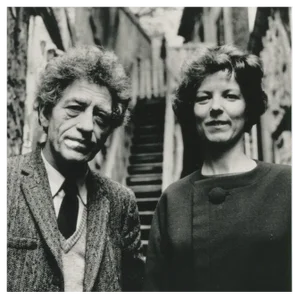 Wolfgang Kühn, Alberto Giacometti with His Wife Anette in His Studio in Paris, 1963, Photograph