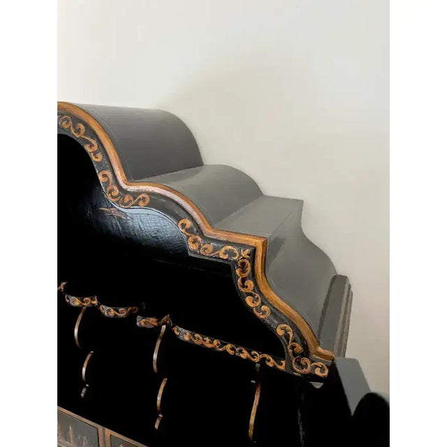 Wood Baker Furniture McMillen Collection Venetian Chinoiserie Secretary For Sale - Image 7 of 11