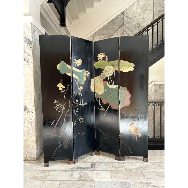 1940s Art Deco Crane Screen For Sale In Los Angeles - Image 6 of 12