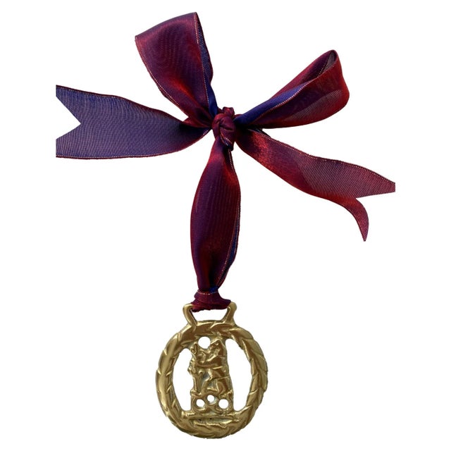 Victorian Antique English Horse Brass Ornament For Sale - Image 3 of 3