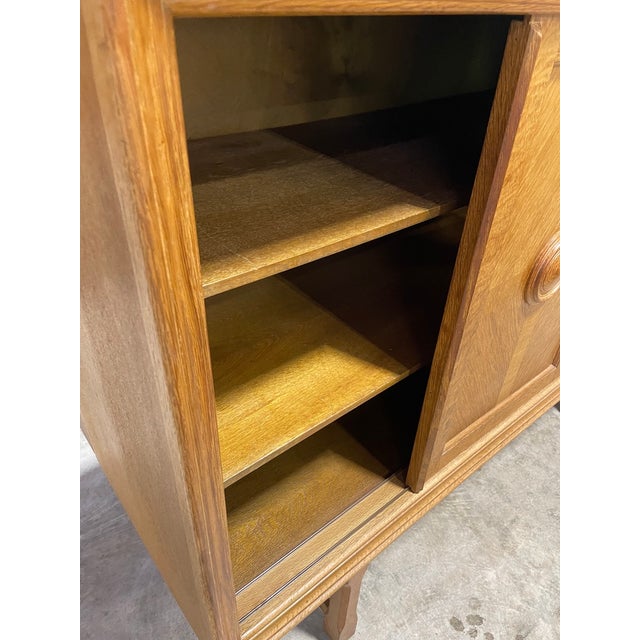 Wood Danish Scandinavian Oak Tall Cabinet or Sideboard For Sale - Image 7 of 10