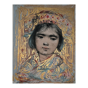 1970s Edna Hibel "Mira" - Li323 -Signed Artist's Proof- 9x12- Child Portrait Unframed