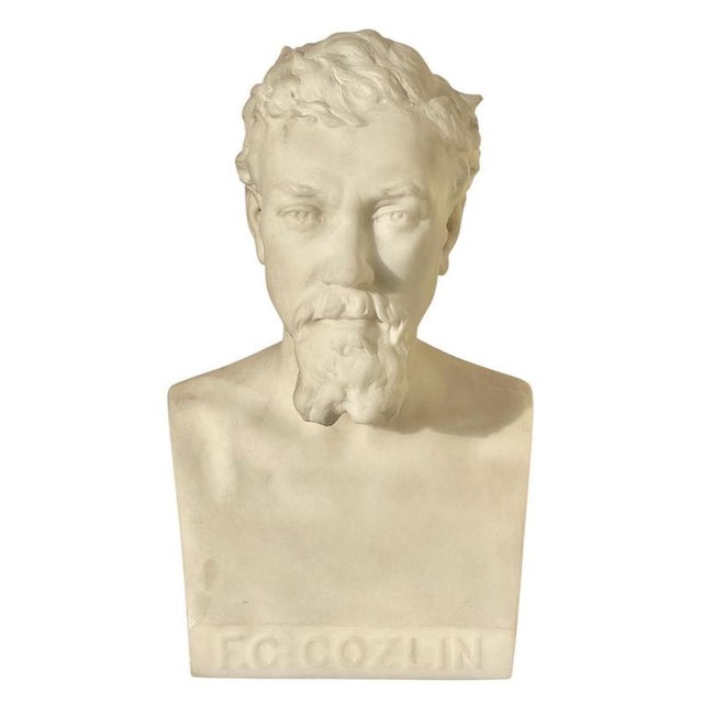 Joseph Hugues Fabisch Bust in Marble by J. Cozlin For Sale - Image 9 of 9