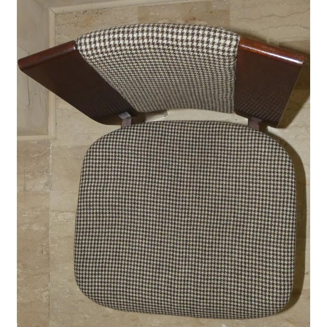 Chairs in Wood and Tweed by Acerbis International, Italy 1980s, Set of 4 For Sale - Image 12 of 18