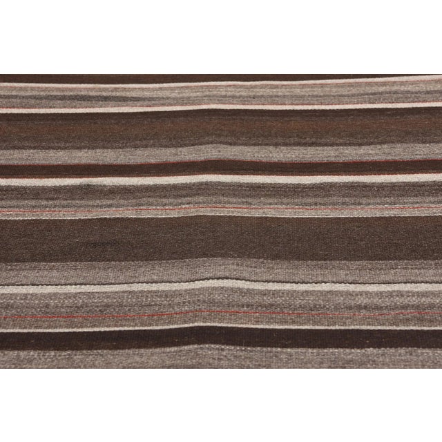 Mid 20th Century Vintage Rio Grande Chimayo Blanket Kilim Rug - 04'03 X 05'08. For Sale - Image 5 of 9