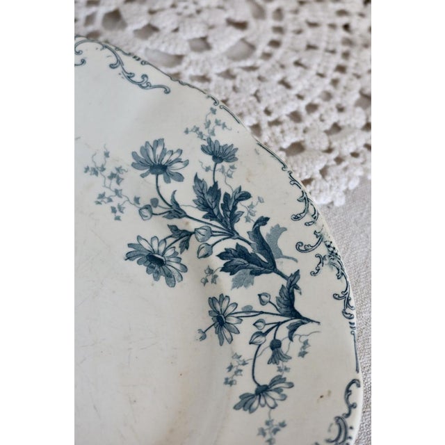 Round Serving Dish Weigelia Model from Boch Frères Keramis, 1890s For Sale - Image 4 of 7