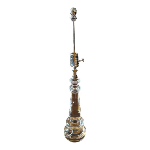 1980s Moderrn Solid Glass Lamp For Sale