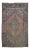 Faded Muted Colors Impressive Medallion Vintage Ushak Rug Low Pile Distressed Area Rug - 3'5'' X 5'8'' For Sale