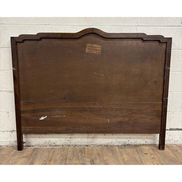 Wood Vintage Full Size Haglage and Hawken Louis XV or XVI Headboard For Sale - Image 7 of 9