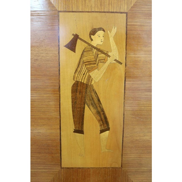 Bar Cabinet with Wood Inlays, Italy, 1950s For Sale - Image 10 of 18